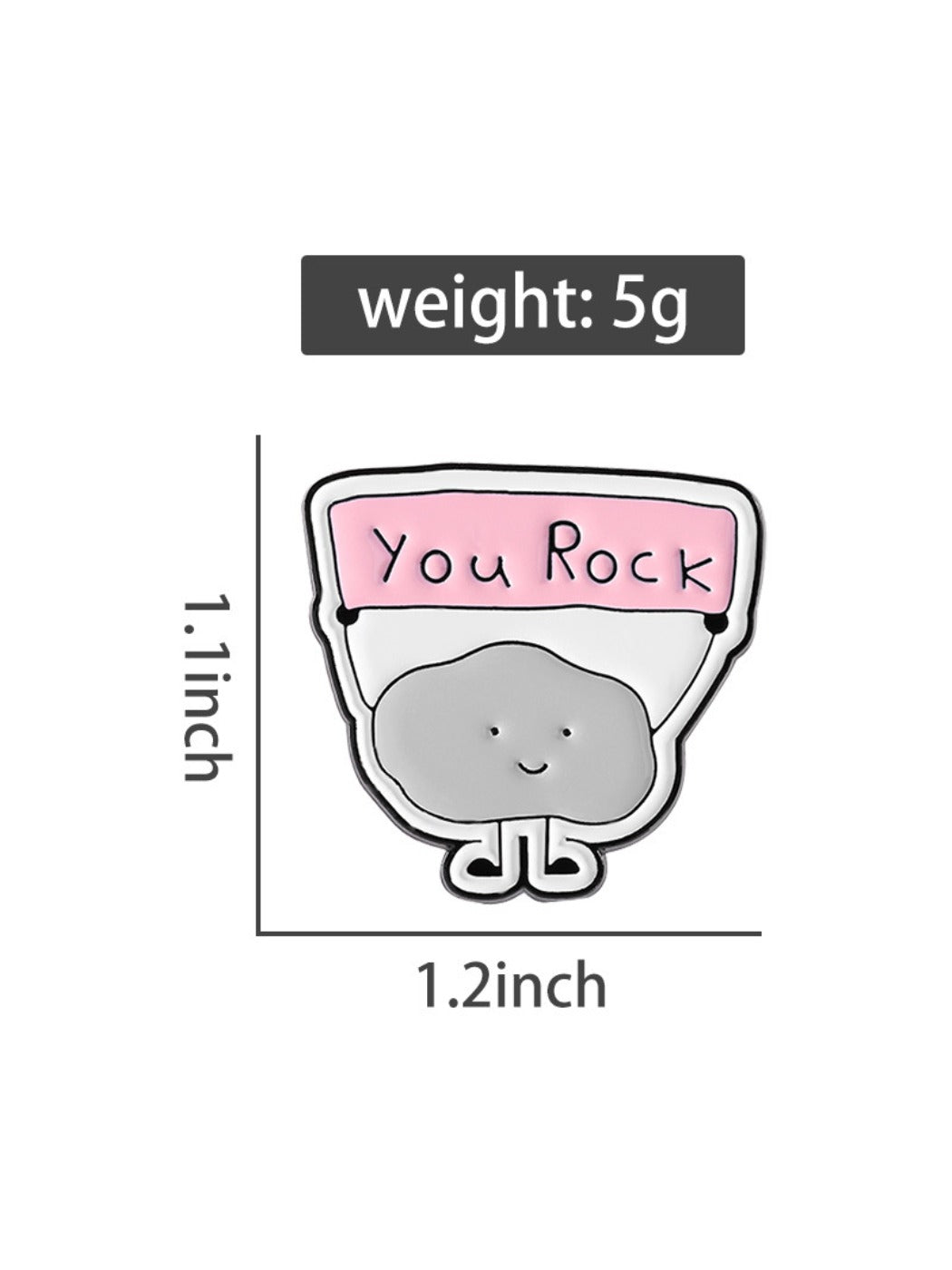 Inspirational YOU ROCK pin from Pinori shown on a corkboard with other pins