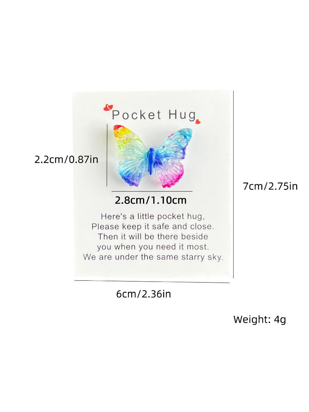 Taphug - Pocket Hug Gradient Butterfly