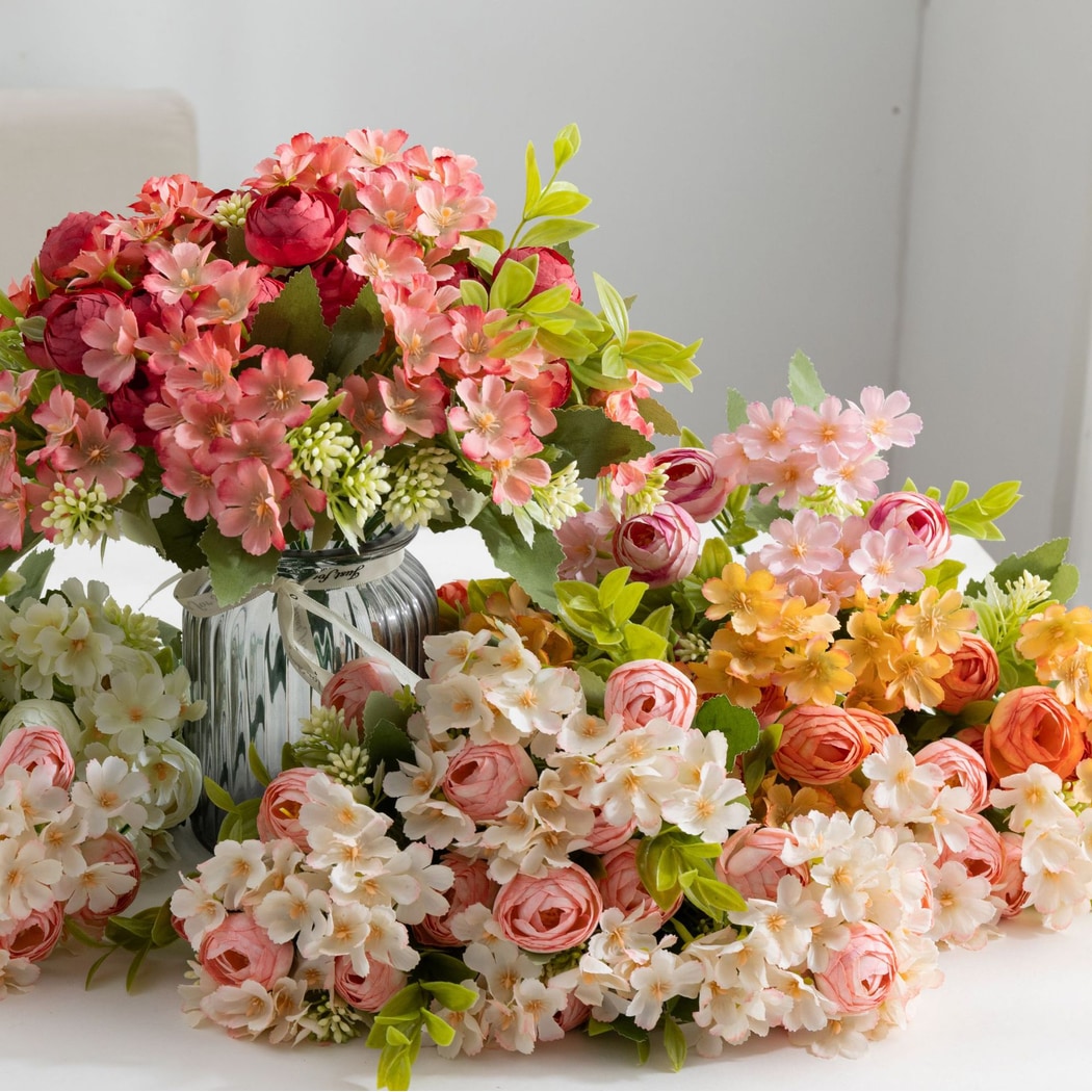 Roselle - Daisy Camellia Style Artificial Flowers