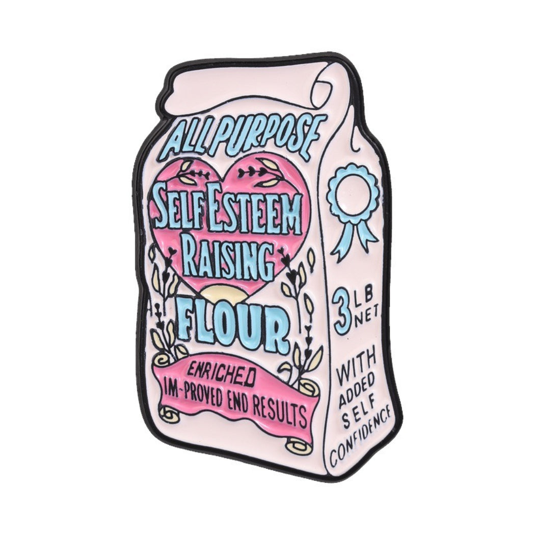 Pinori Self Esteem Flour Enamel Pin