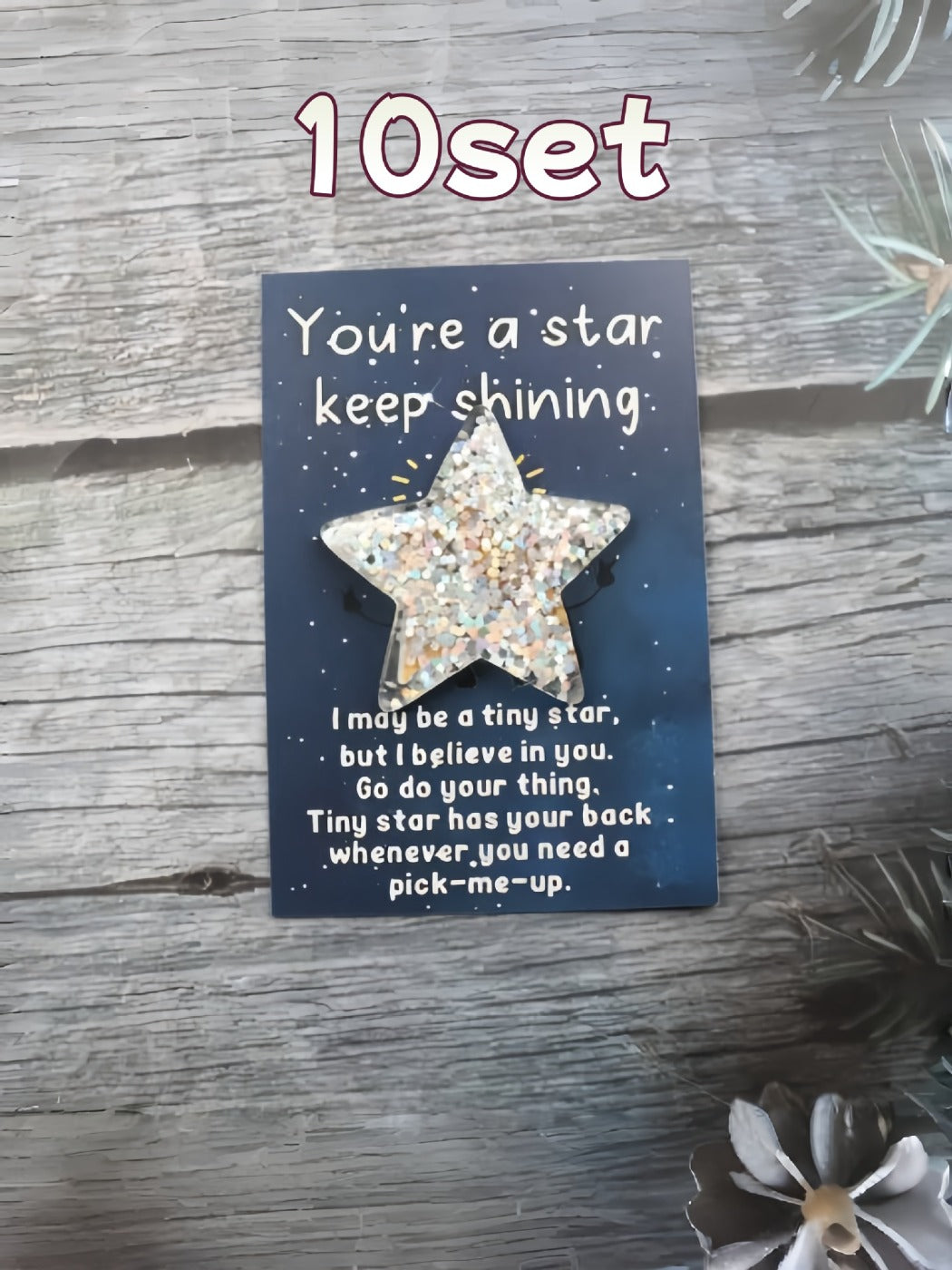 Taphug - Pocket Hug 10 Sets You Are A Star Keep Shining Star pocket hug card and keepsake token view 10
