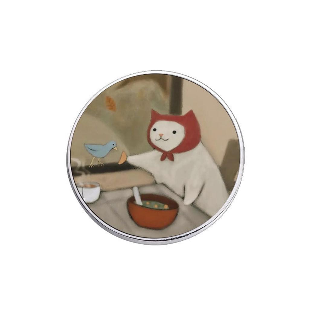 Pinori - Modern Geometric Cat Brooch