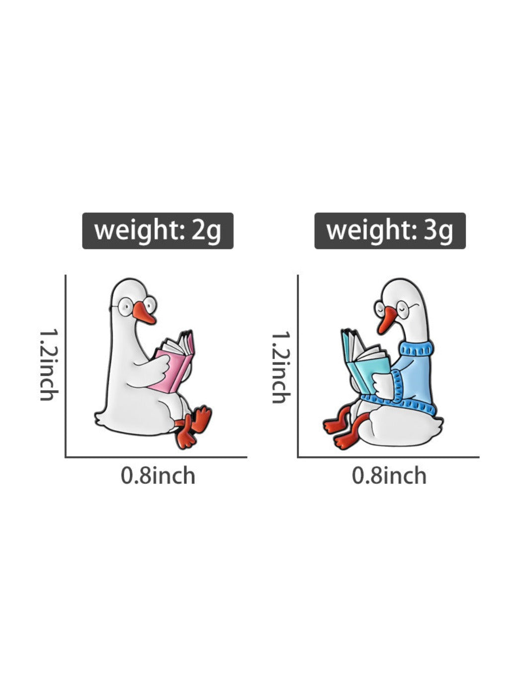 Pinori - Cute Studying Duck Brooch