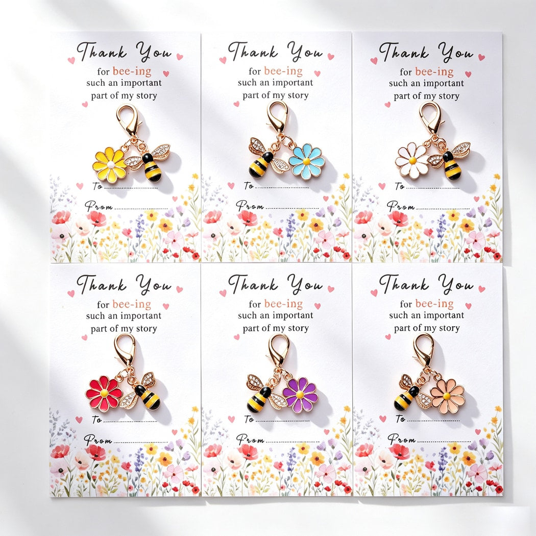 Taphug - Pocket Hug Bee Flower Keychain