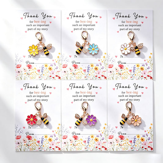 Taphug - Pocket Hug Bee Flower Keychain