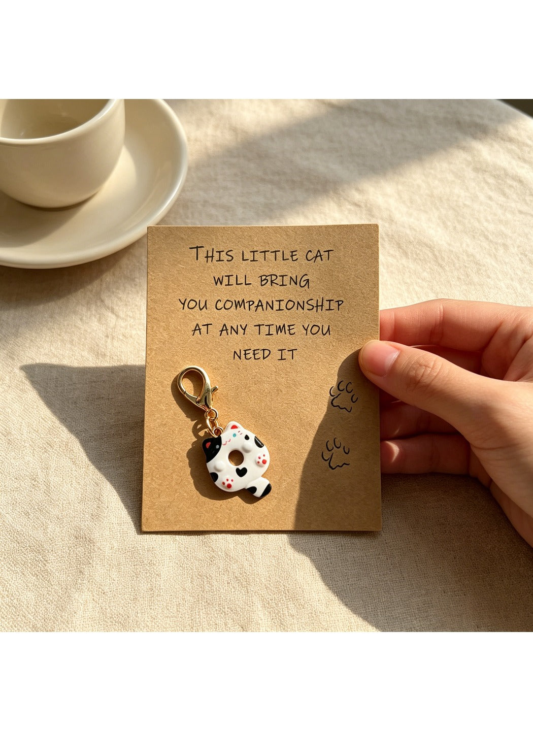 Taphug  - Alloy Pocket Hug Card Cat Keychain