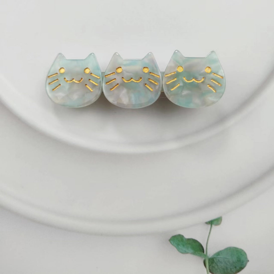 Cico - Three Cat Head Acetate Hair Clips