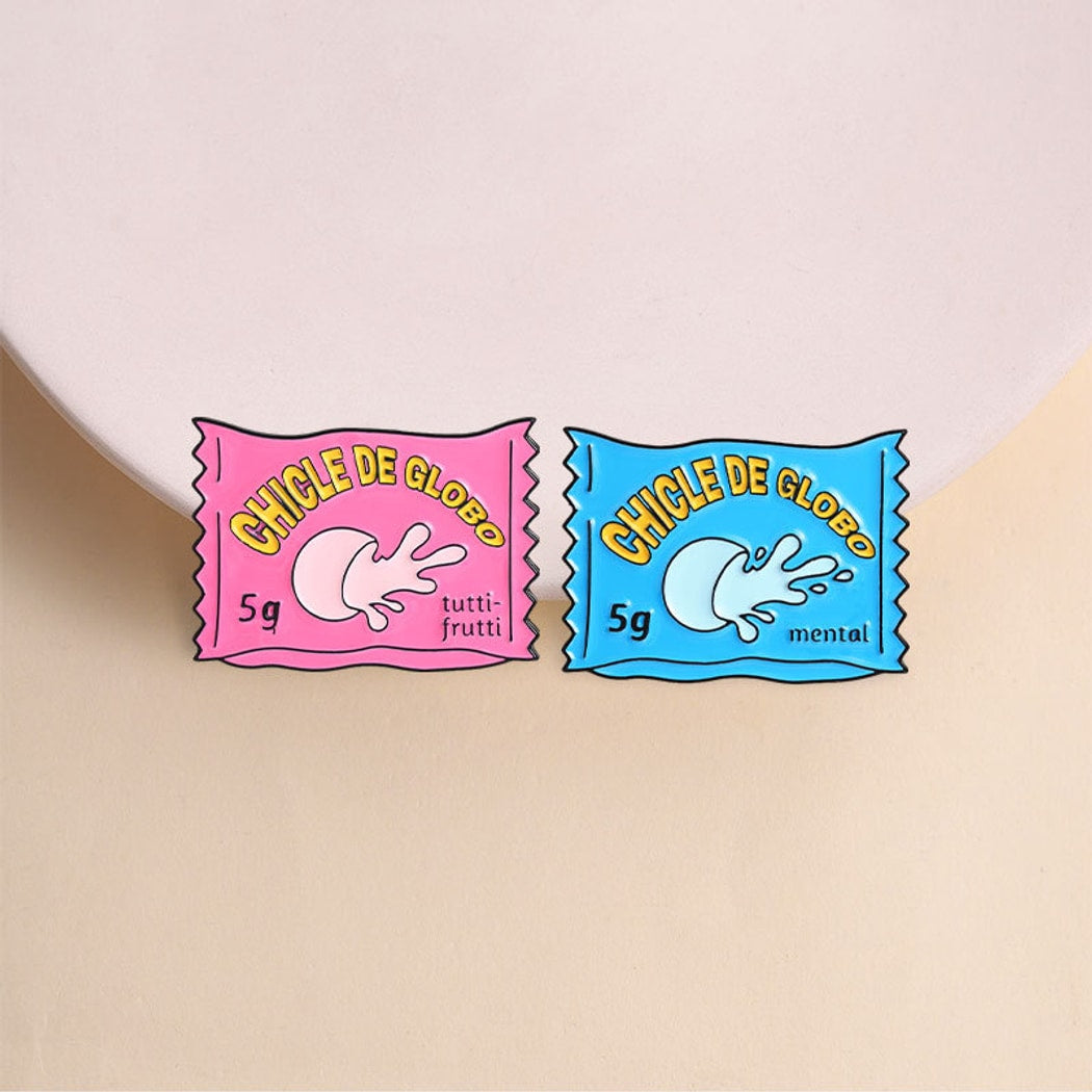 Pinori - Retro Candy Wrapper Letter Graphic Brooch