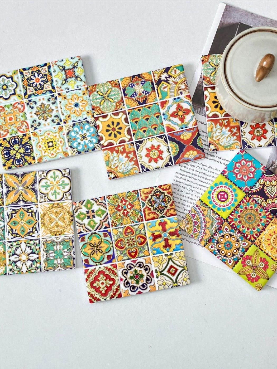 Thimara - New Square Embossed Coaster with Non Slip Back