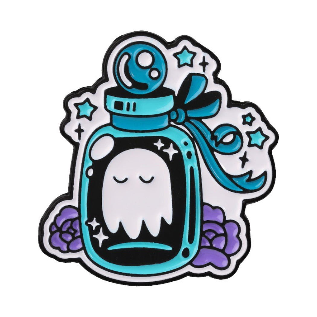Pinori Ghost Bottle Enamel Pin Set