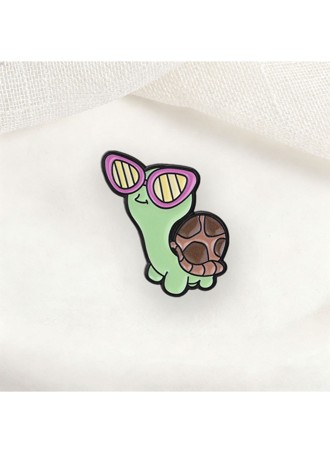Pinori - Turtle Brooch Badge, Cute Cartoon Cool Turtle Pin