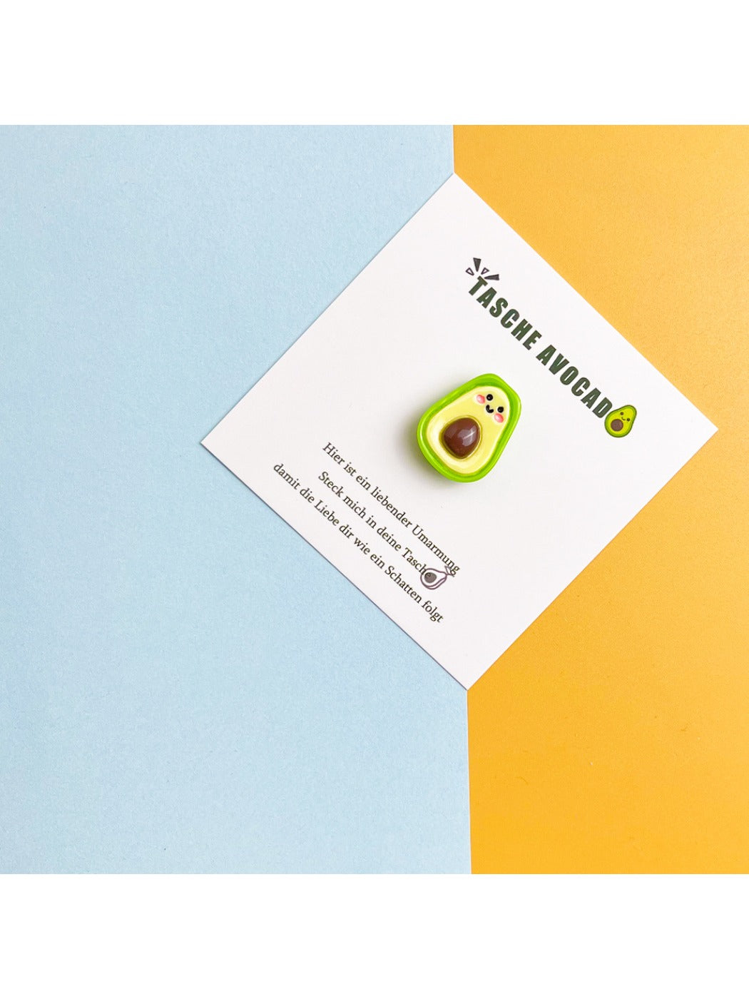 Taphug - Pocket Hug Avocado pocket hug card and keepsake token view 4