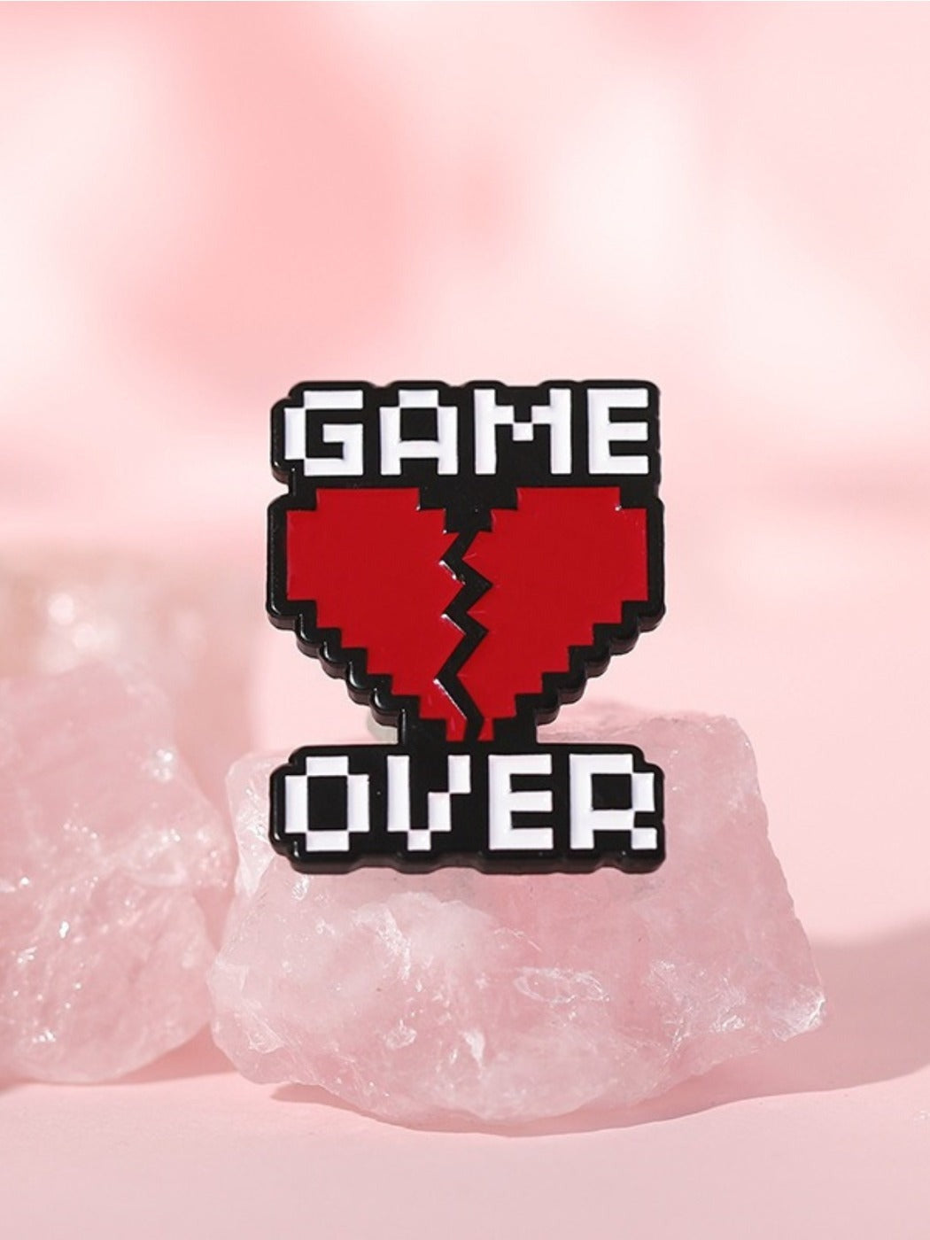 Pinori - Heart Shaped Game Life Bar Brooch