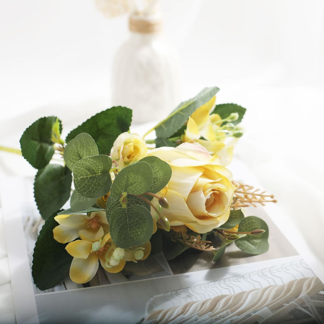 Roselle - Artificial Rose Bouquet Table Decor Flowers