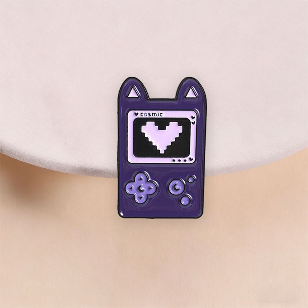 Pinori - Purple Game Console Shaped Brooch