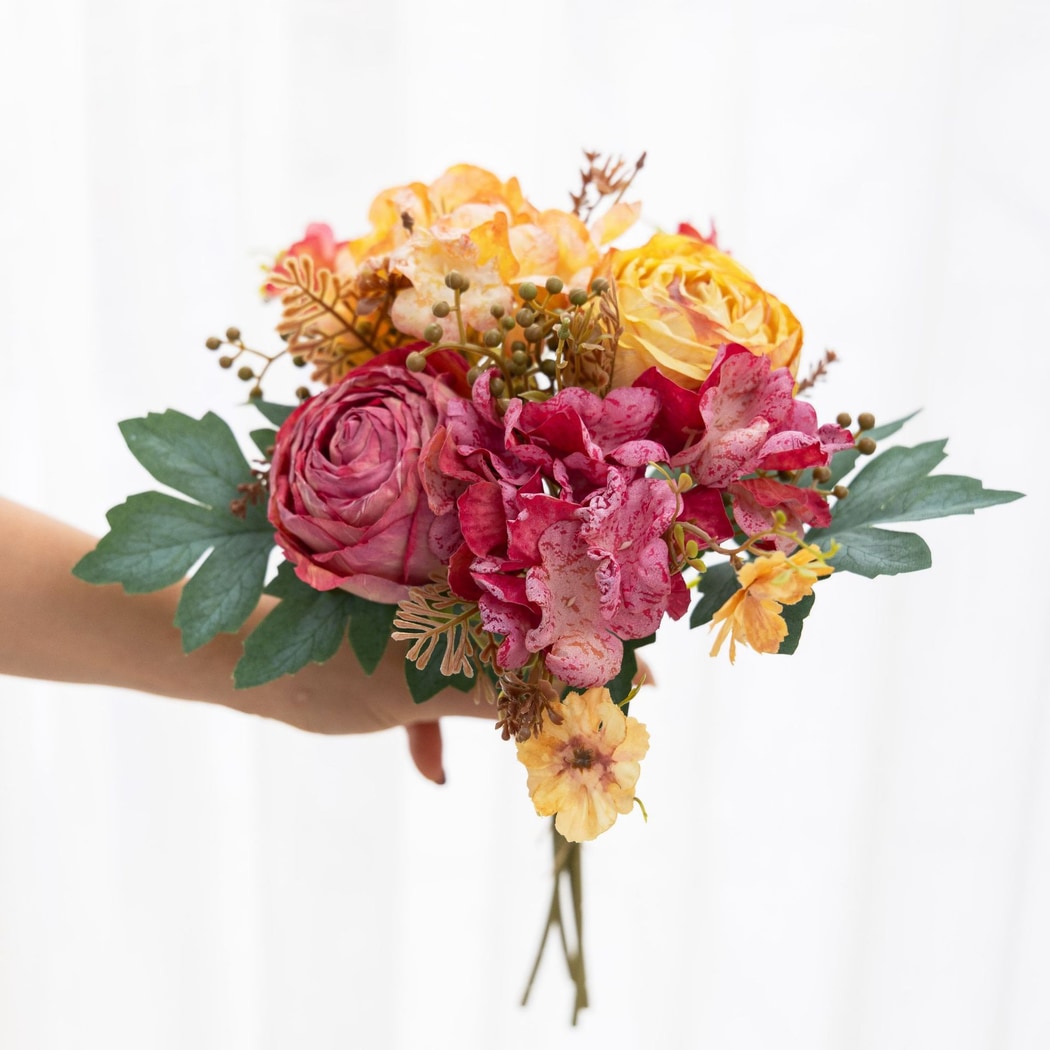 Roselle - Vintage Rose and Hydrangea Artificial Bouquet