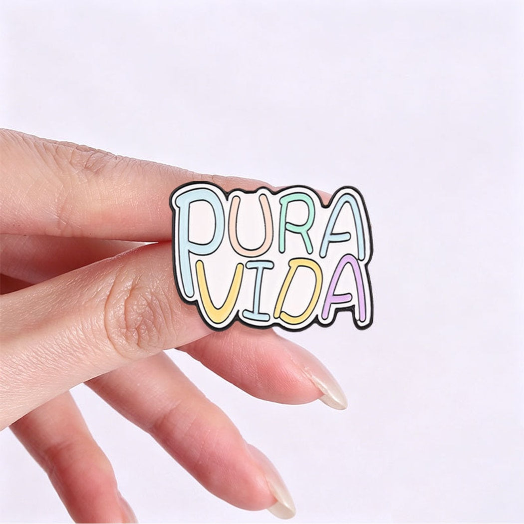 Pinori - Pastel Letter Line Design Decorative Pin