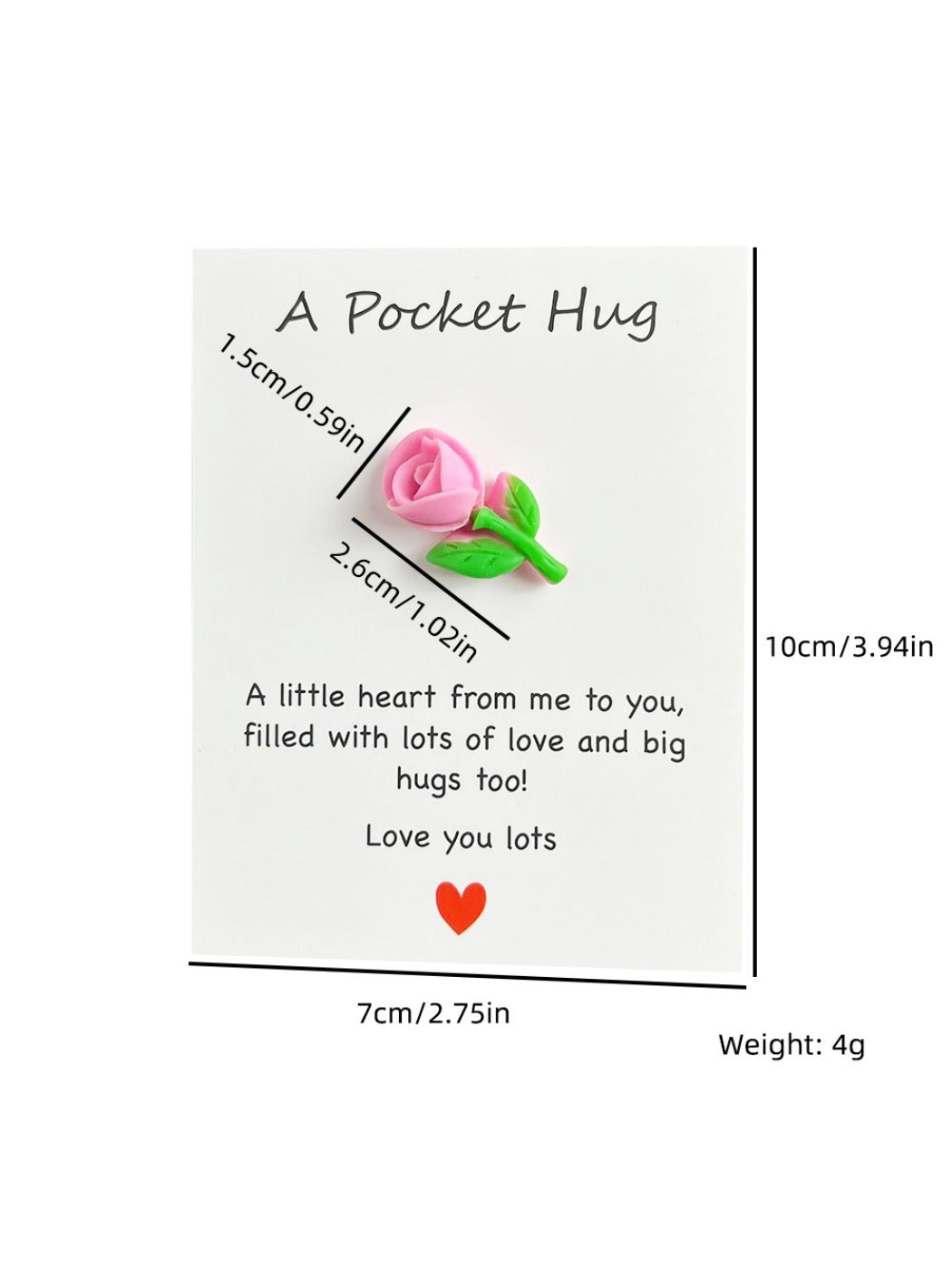 Taphug - Pocket Hug Inspirational Flower pocket hug card and keepsake token view 5