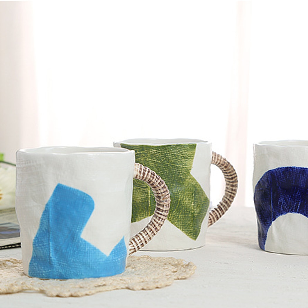 Mivora - Simple Style Color Block Mug