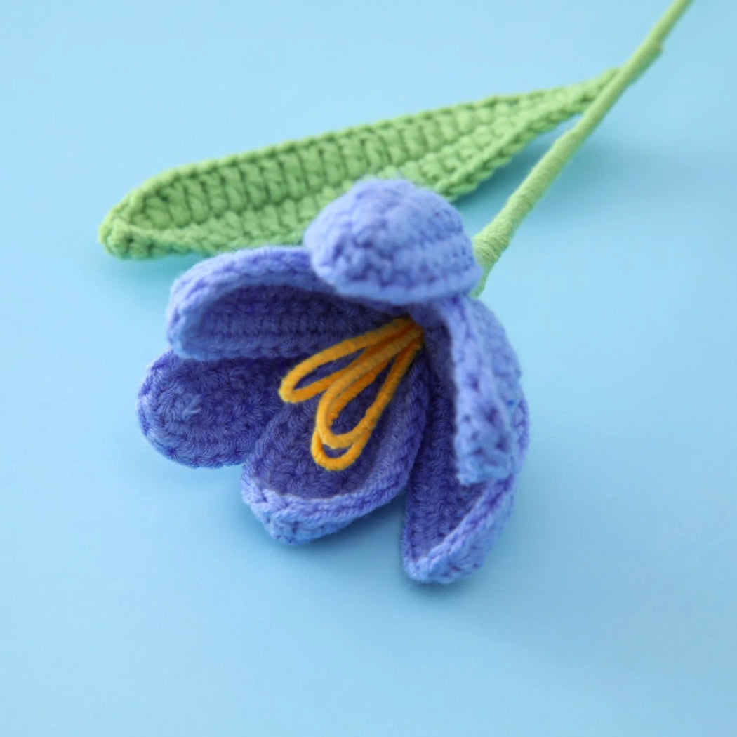 Roselle – Layered Petal Knitted Flower Stem