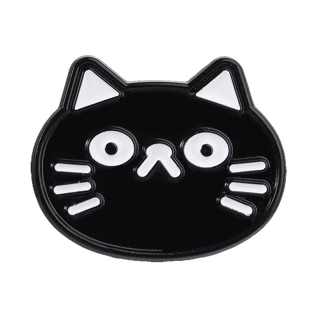 Pinori - Simple Cat and Fishbone Animal Brooch