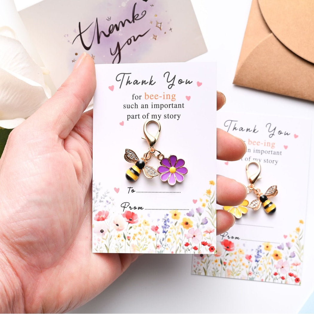 Taphug - Pocket Hug Bee Flower Keychain