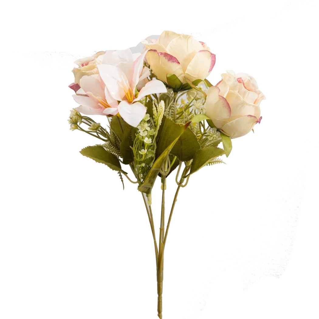 Roselle - Decorative Rose and Lily Artificial Bouquet
