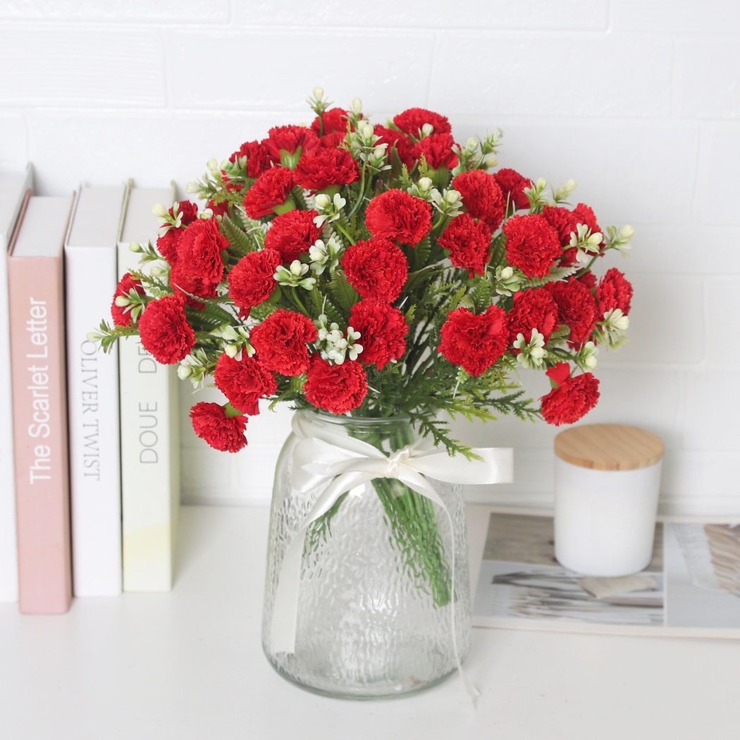 Roselle - Lush Artificial Carnation Bouquet