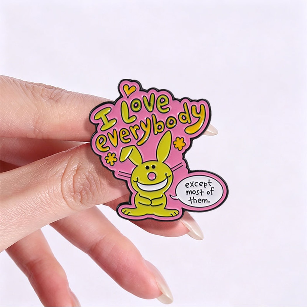 Pinori - Rabbit Quote Speech Bubble Decorative Pin