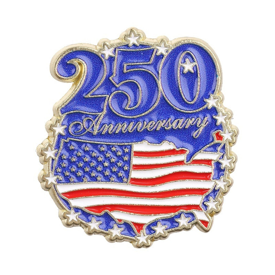 Pinori - Anniversary Letter Detail Fashion Brooch Pin