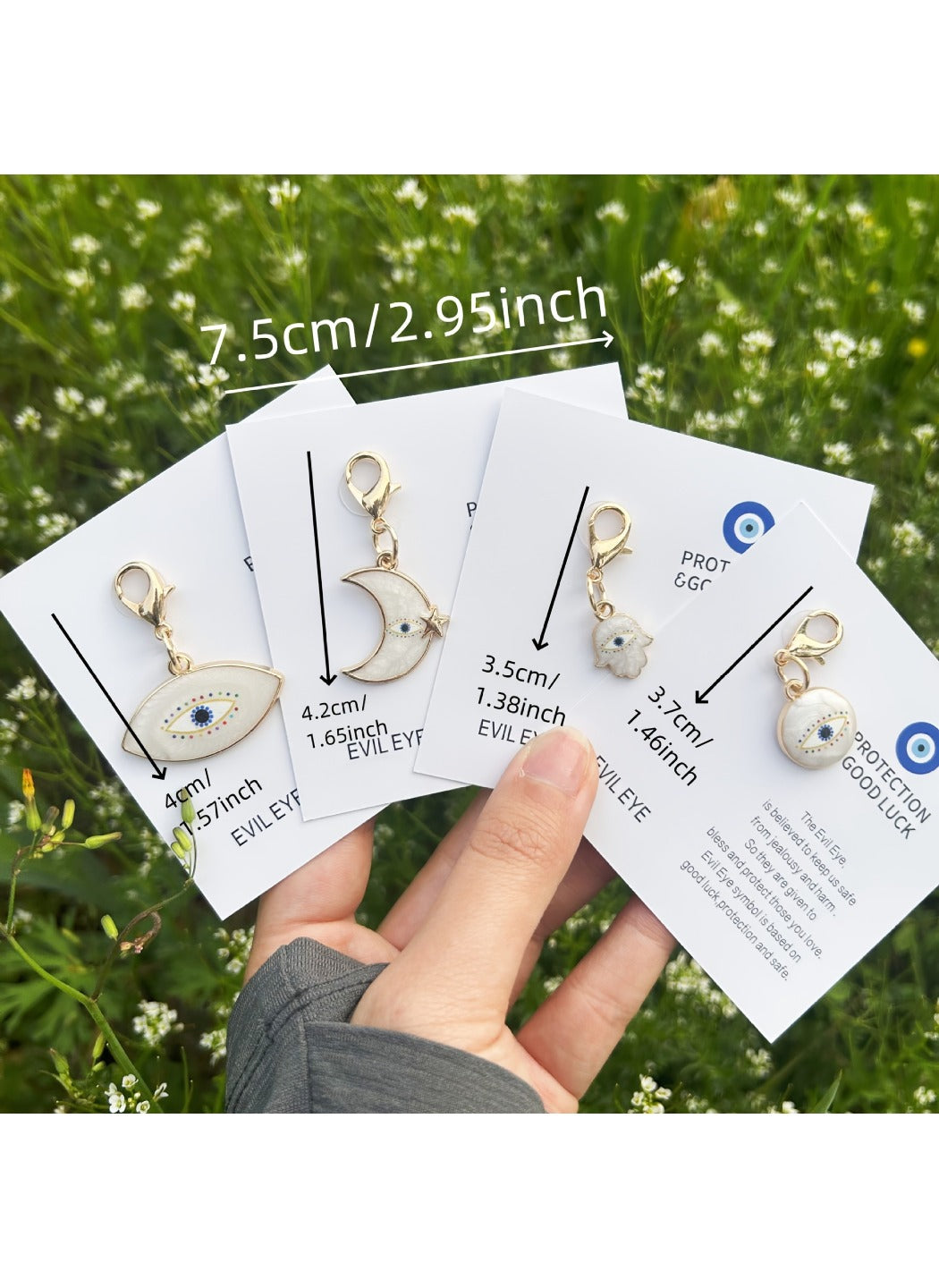Taphug  - Alloy Pocket Hug Card Evil Eye Keychain