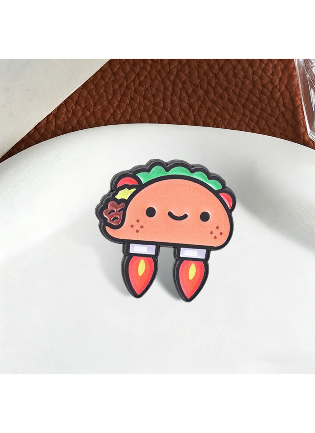 Pinori - Cute Cartoon Rocket Taco Pin Brooch Badge
