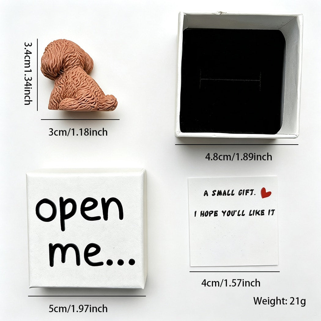 Taphug - Pocket Hug Curly Teddy Heart Detail Figurine
