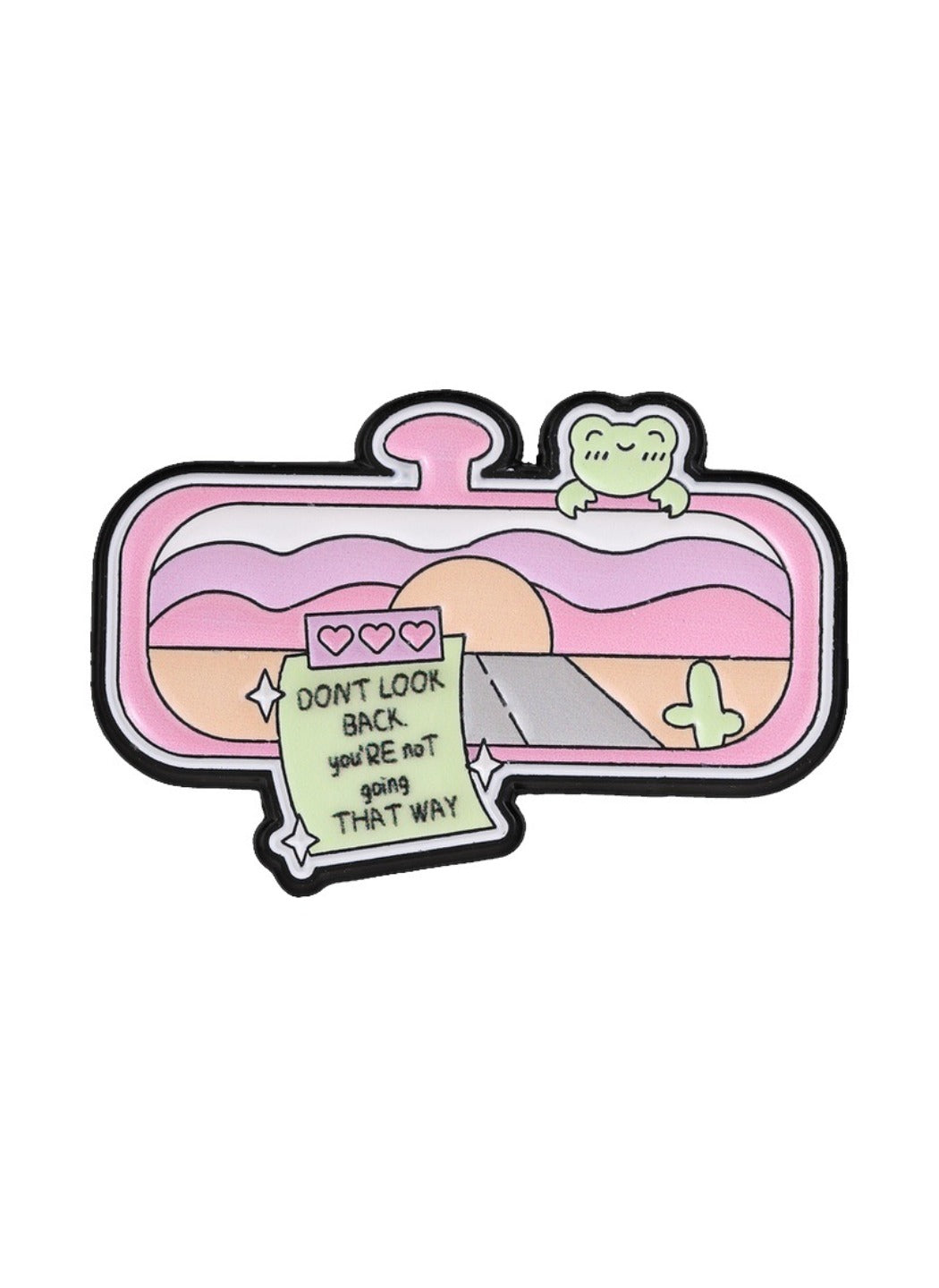 Pinori - Cute Cartoon Badge with Inspiring Words Pin Brooch Badge