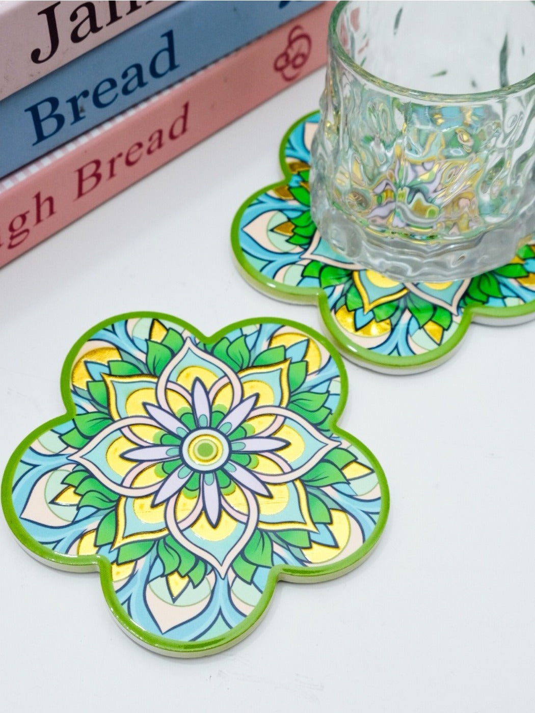 Thimara - Ethnic Style Plum Blossom Coaster Non Slip Heat Resistant