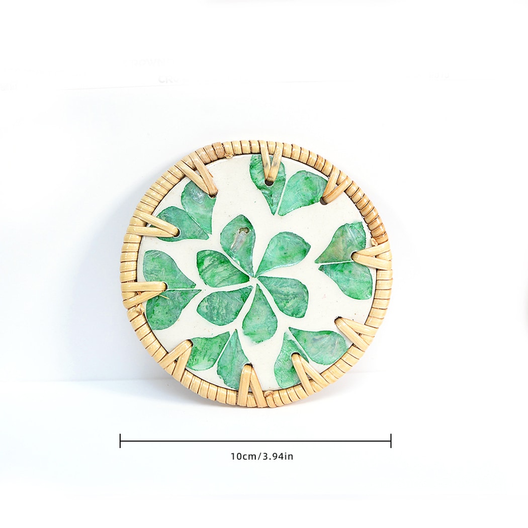 Thimara - Floral Round Tea Table Decorative Coaster