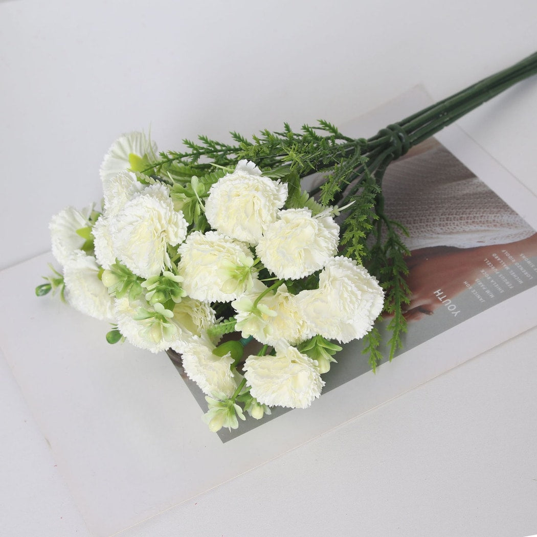 Roselle - Lush Artificial Carnation Bouquet