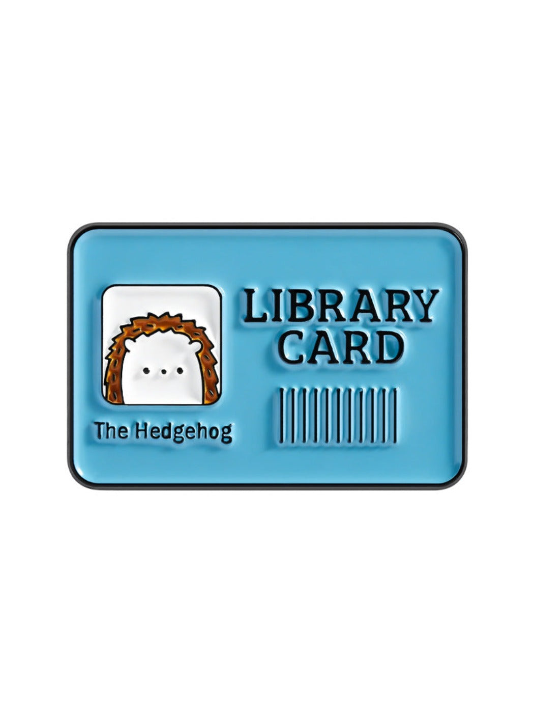 Pinori - Hedgehog Library Card Funny Brooch