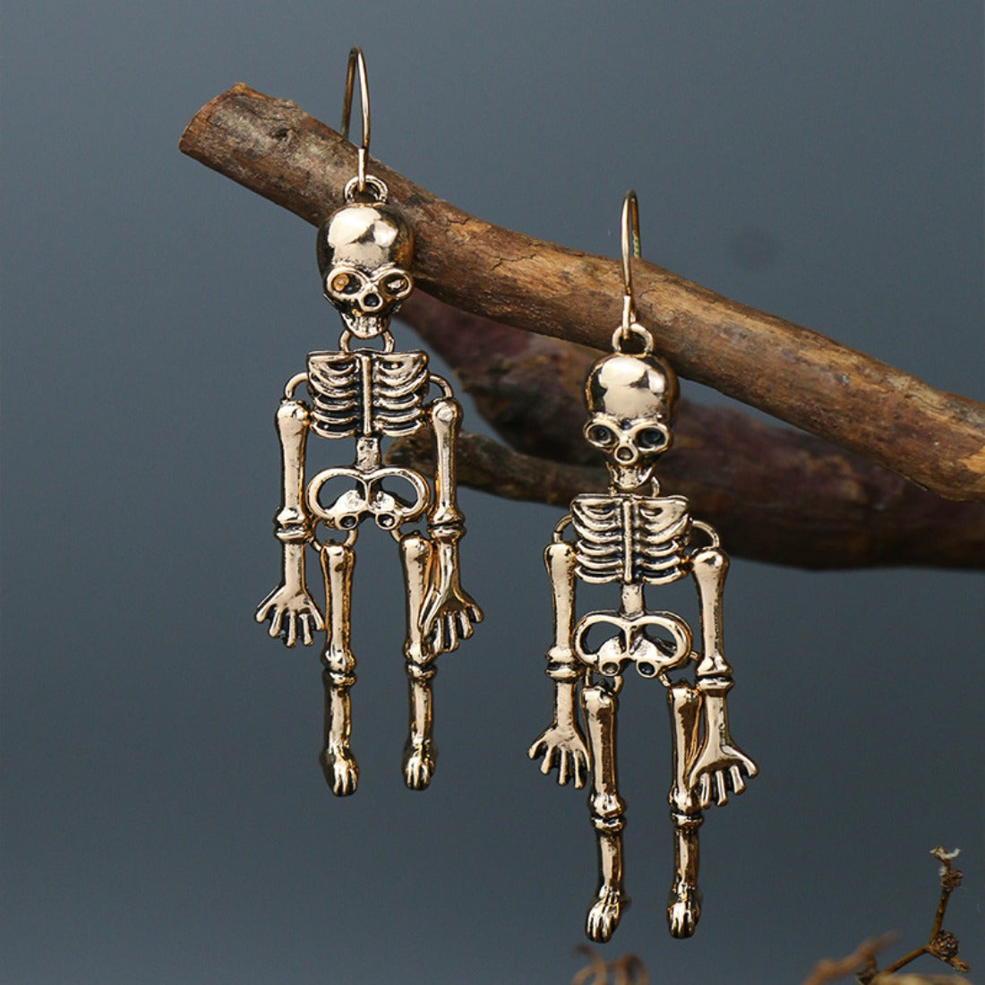 Halloween Punk Skull Drop Earrings