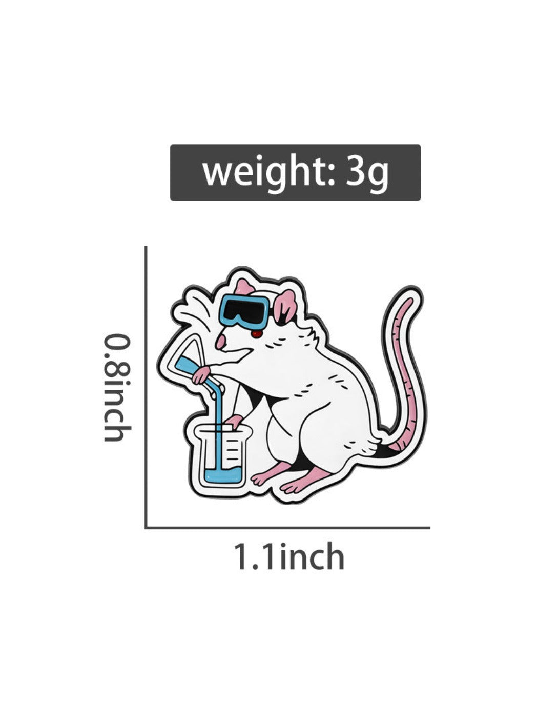 Pinori - Little Scientist Mouse Lapel Pin
