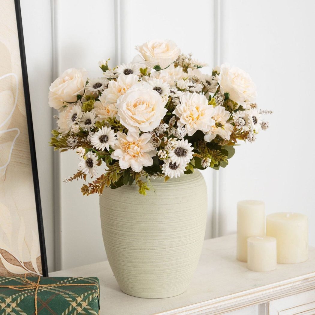 Roselle - Decorative Peony and Daisy Artificial Flowers