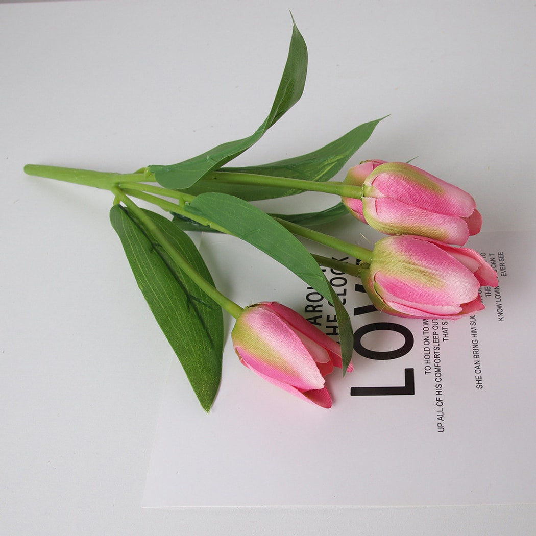 Roselle - Decorative Artificial Tulip Flower Bouquet