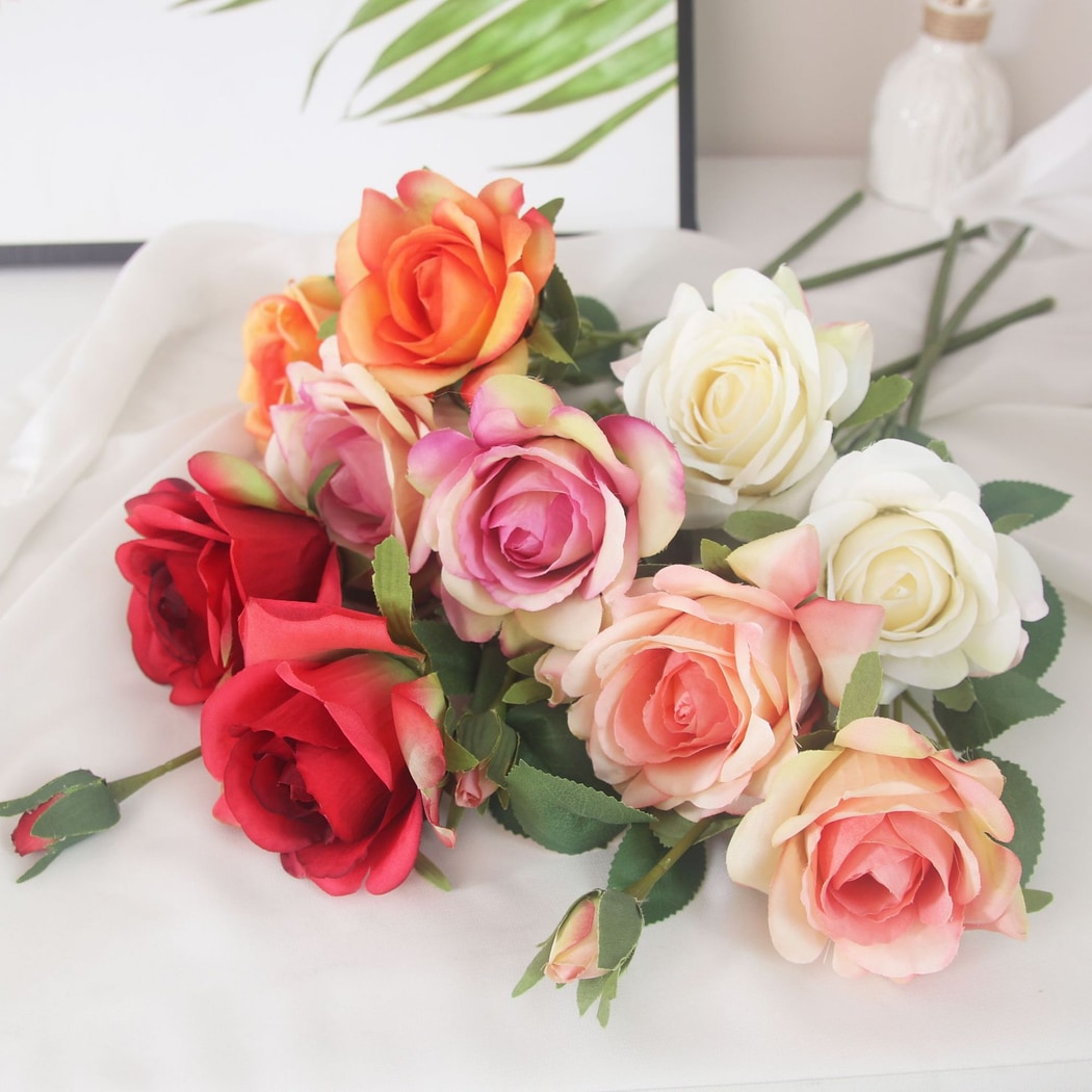 Roselle - Artificial Rose Bouquet Single Stem Flower