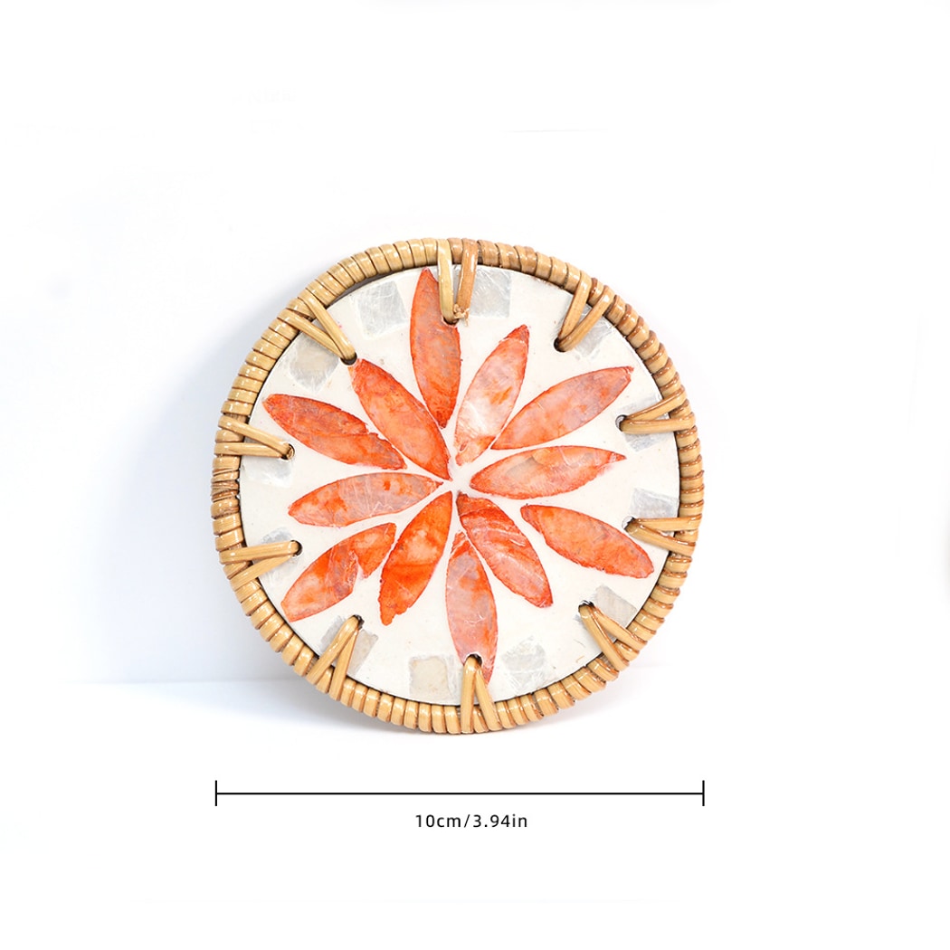 Thimara - Floral Round Tea Table Decorative Coaster