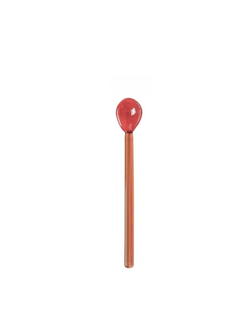 Thimara heat resistant glass spoon with clear long handle