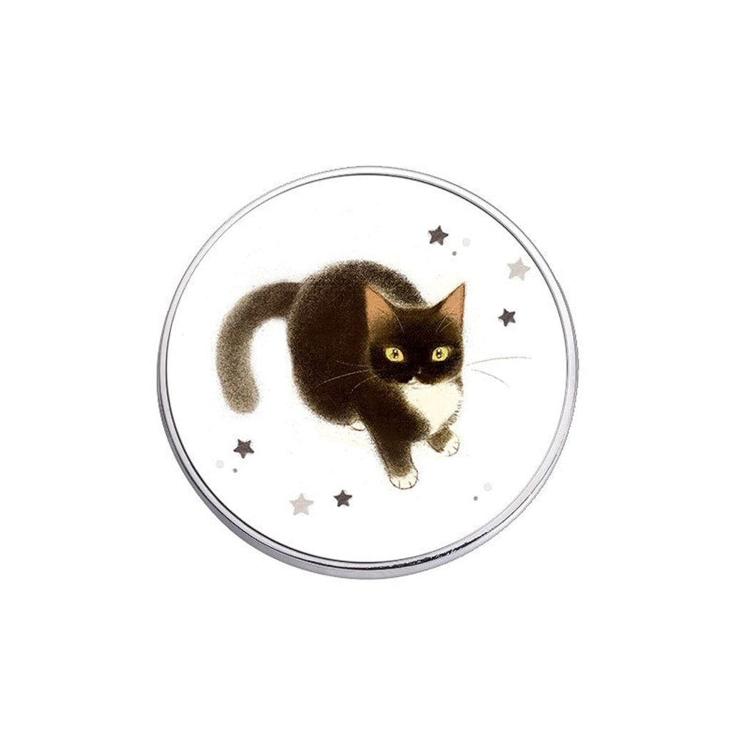 Pinori - Minimal Cat Illustration Round Pin