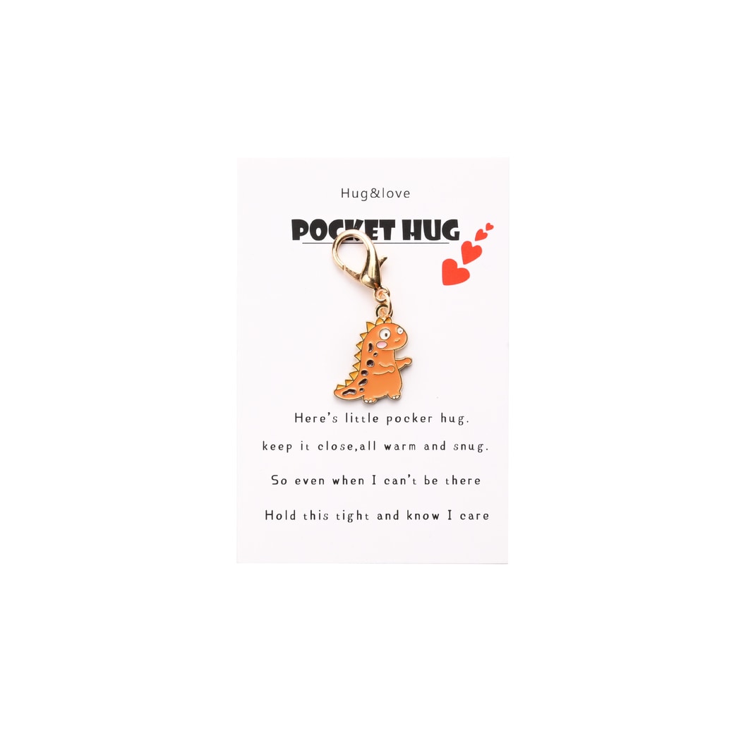 Taphug - Pocket Hug Cartoon Dinosaur Keychain Charm