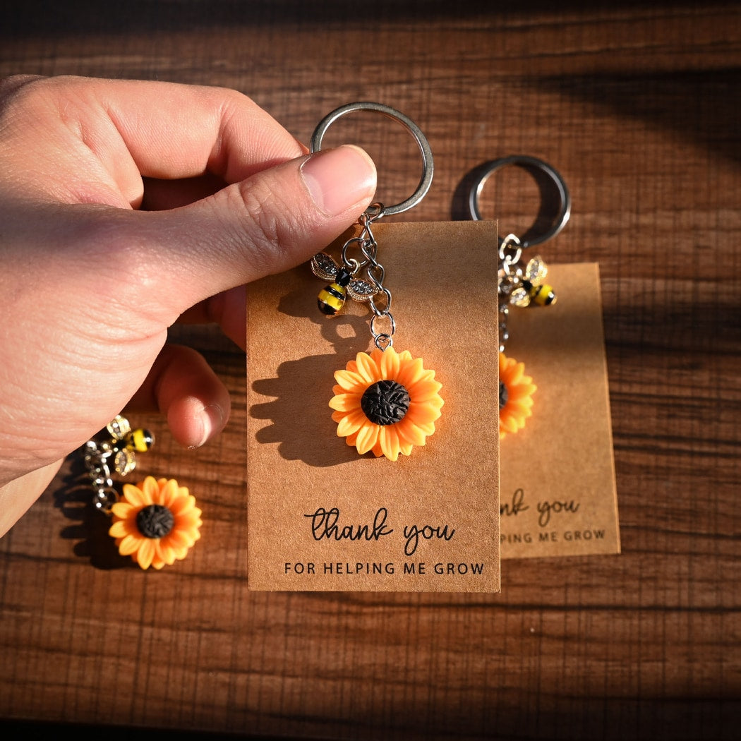 Taphug - Pocket Hug Bee Sunflower Keychain