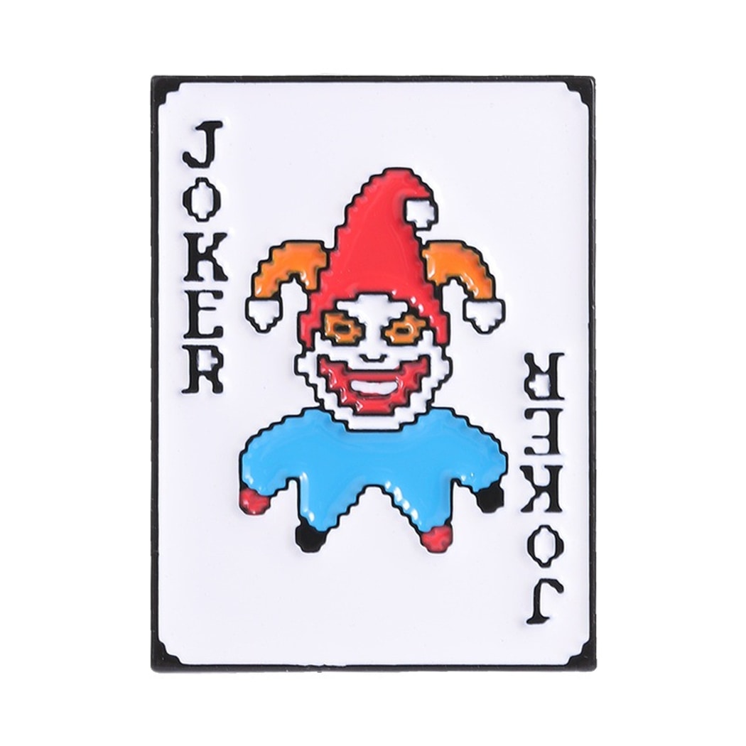 Pinori - Pixel Joker Playing Card Decorative Pin