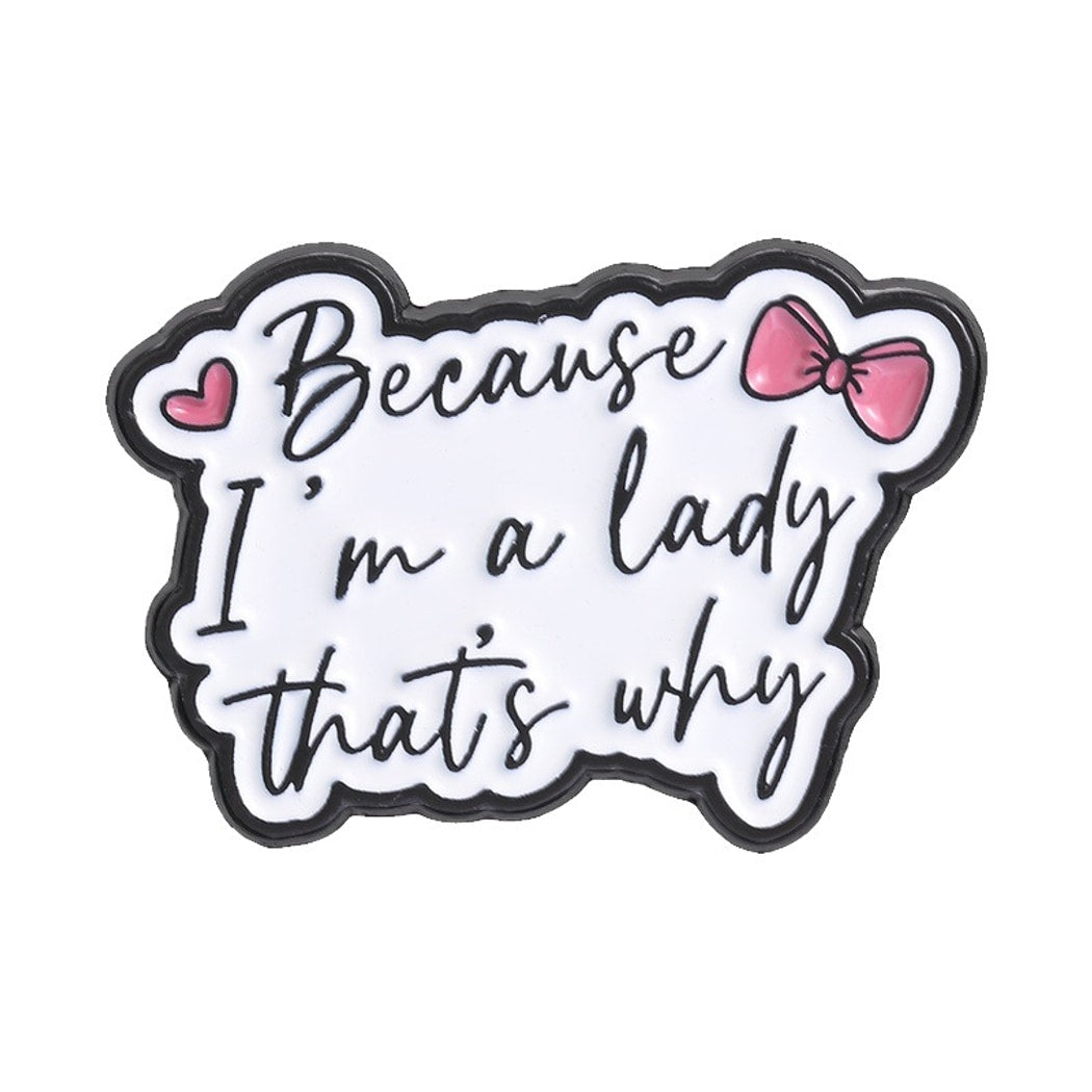 Pinori - Statement English Slogan Letter Brooch Pin